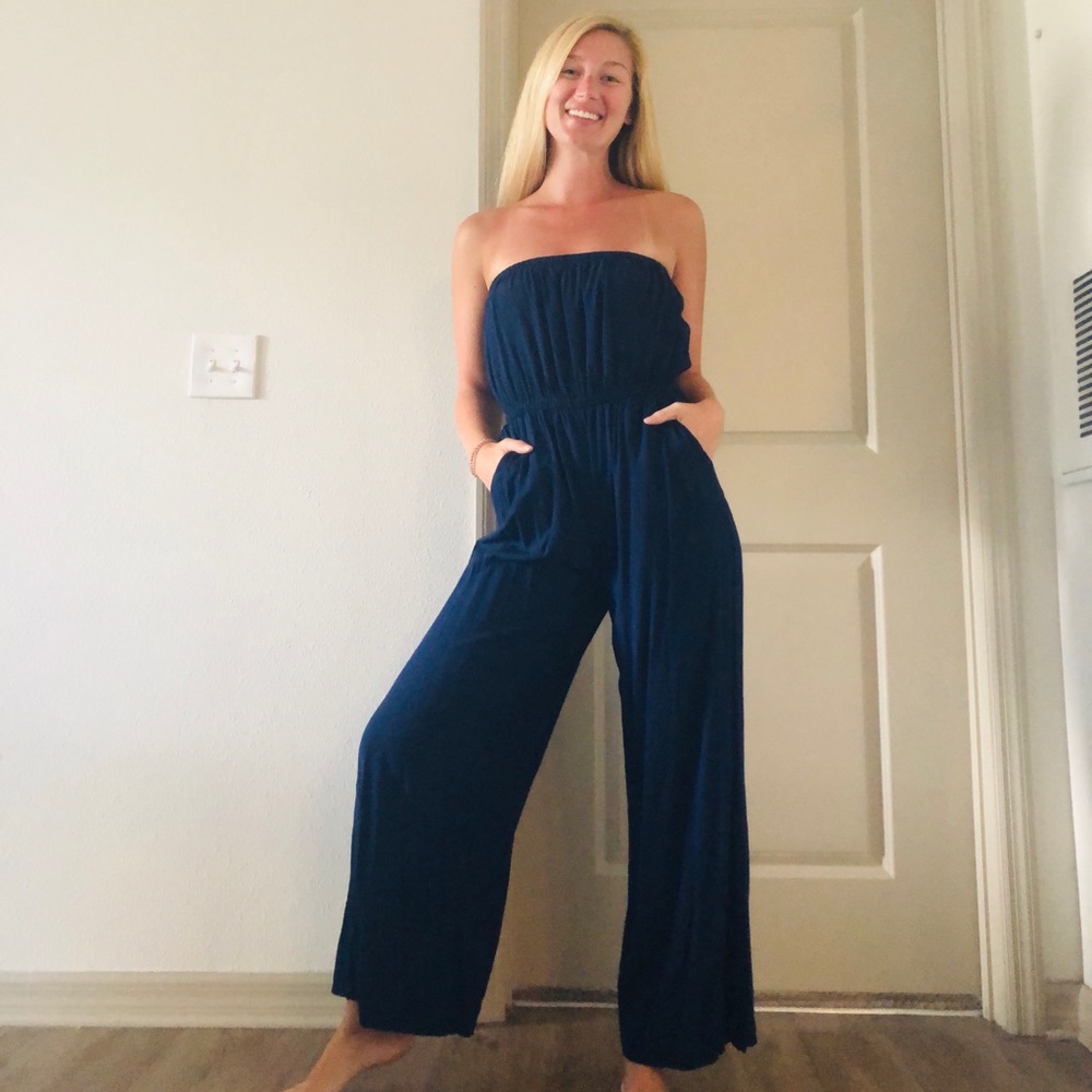 Blue jumpsuit